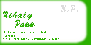 mihaly papp business card