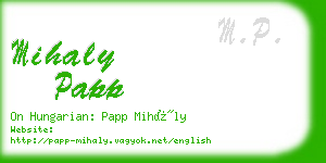 mihaly papp business card